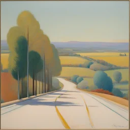 a landscape by Wayne Thiebaud