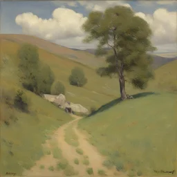 a landscape by Willard Metcalf