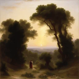 a landscape by William-Adolphe Bouguereau