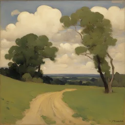 a landscape by William Langson Lathrop