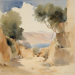a landscape by William Russell Flint