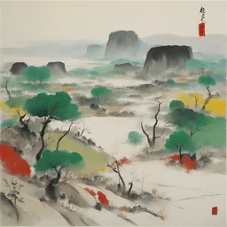 a landscape by Wu Guanzhong