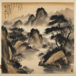 a landscape by Xu Beihong