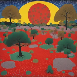 a landscape by Yayoi Kusama
