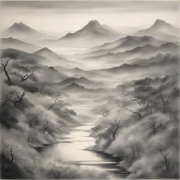 a landscape by Yumihiko Amano