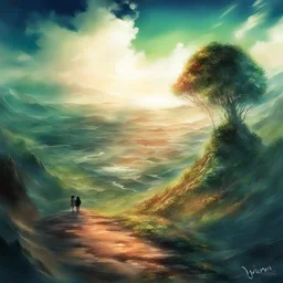 a landscape by Yuumei