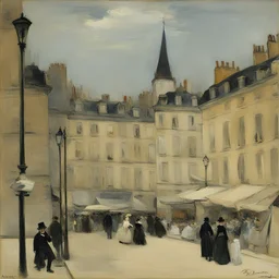 a city by Édouard Manet