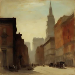 a city by Abbott Handerson Thayer