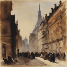 a city by Adolph Menzel