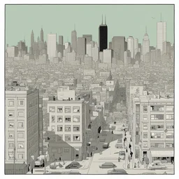 a city by Adrian Tomine
