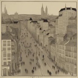 a city by Albert Dubois-Pillet