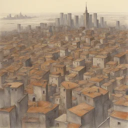 a city by Alberto Sughi