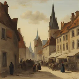 a city by Albrecht Anker