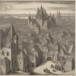a city by Albrecht Dürer