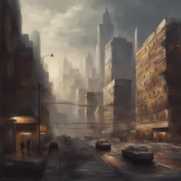 a city by Aleksander Gierymski