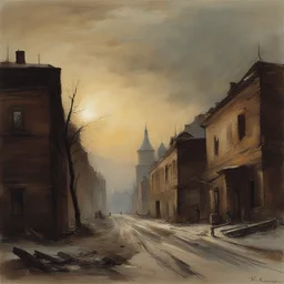 a city by Aleksey Savrasov