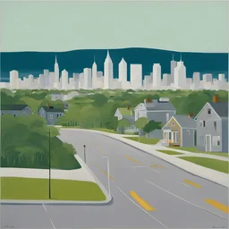 a city by Alex Katz