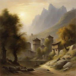 a city by Alexandre Calame