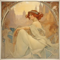 a city by Alfons Mucha