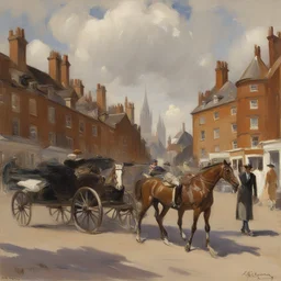 a city by Alfred Munnings