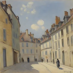 a city by Alfred Sisley
