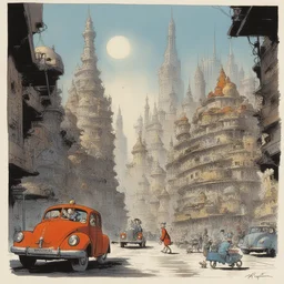 a city by André Franquin