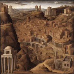 a city by Andrea Mantegna