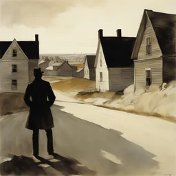 a city by Andrew Wyeth