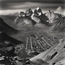 a city by Ansel Adams
