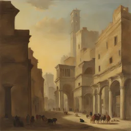 a city by Anton Domenico Gabbiani