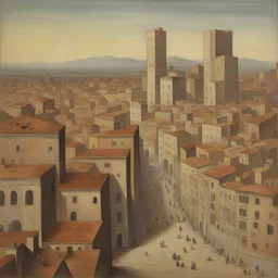 a city by Antonio Donghi
