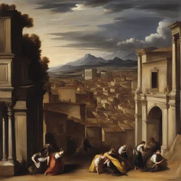 a city by Artemisia Gentileschi