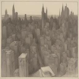 a city by Austin Osman Spare