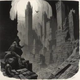 a city by Bernie Wrightson