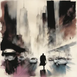 a city by Bill Sienkiewicz