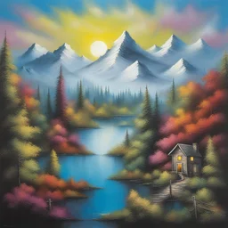 a city by Bob Ross