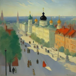 a city by Boris Kustodiev