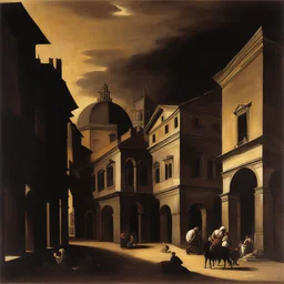 a city by Caravaggio