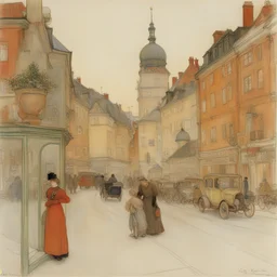 a city by Carl Larsson