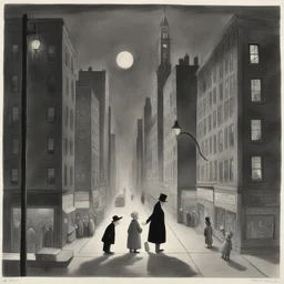 a city by Charles Addams