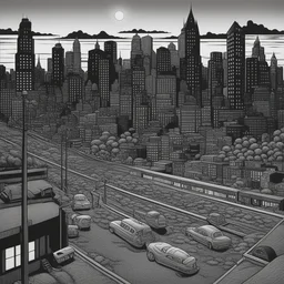 a city by Charles Burns
