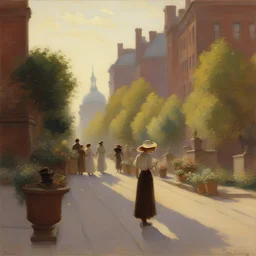 a city by Charles Courtney Curran