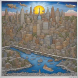 a city by Charles Fazzino