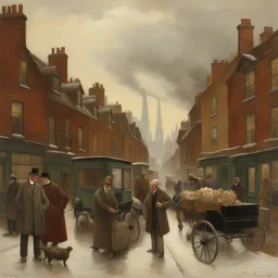 a city by Charles Spencelayh