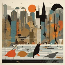 a city by Charley Harper