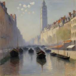 a city by Claude Monet