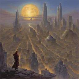 a city by Clyde Caldwell