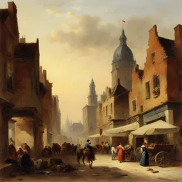 a city by Cornelis Springer