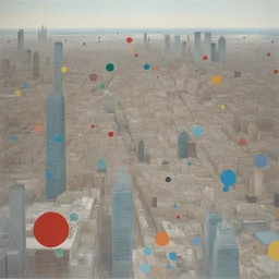 a city by Damien Hirst