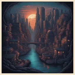 a city by Dan Mumford